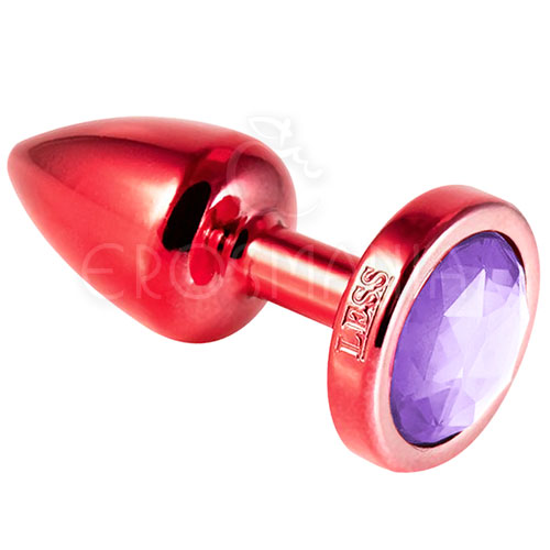 Plug Anal M Abs Less Vermelho Com Joia