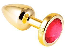 Plug Anal G Abs Less Dourado Com Joia