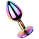 Plug Anal Multicolor Metal com Joia P - Vermelho (Imagem 1 de 2)
