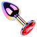 Plug Anal Multicolor Metal com Joia P - Vermelho (Imagem 2 de 2)