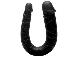 Pênis Duplo Maciço Boomerang - Preto