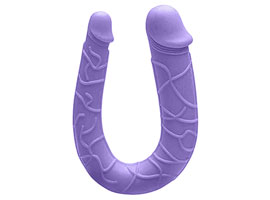 Pênis Duplo Maciço Boomerang - Roxo Pênis Duplo Maciço Boomerang - Roxo