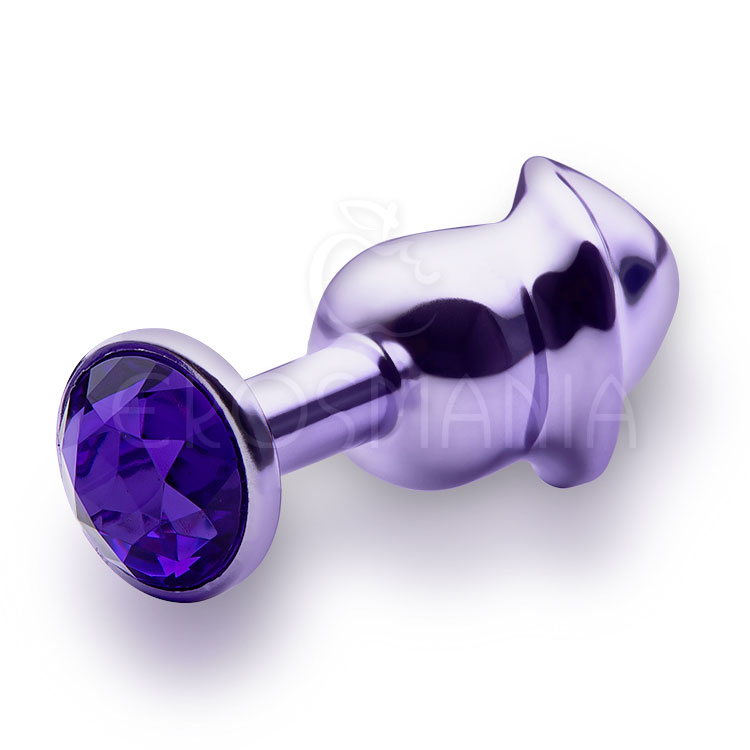 Lite Plug Anal Pênis Abs com Joia - Roxo