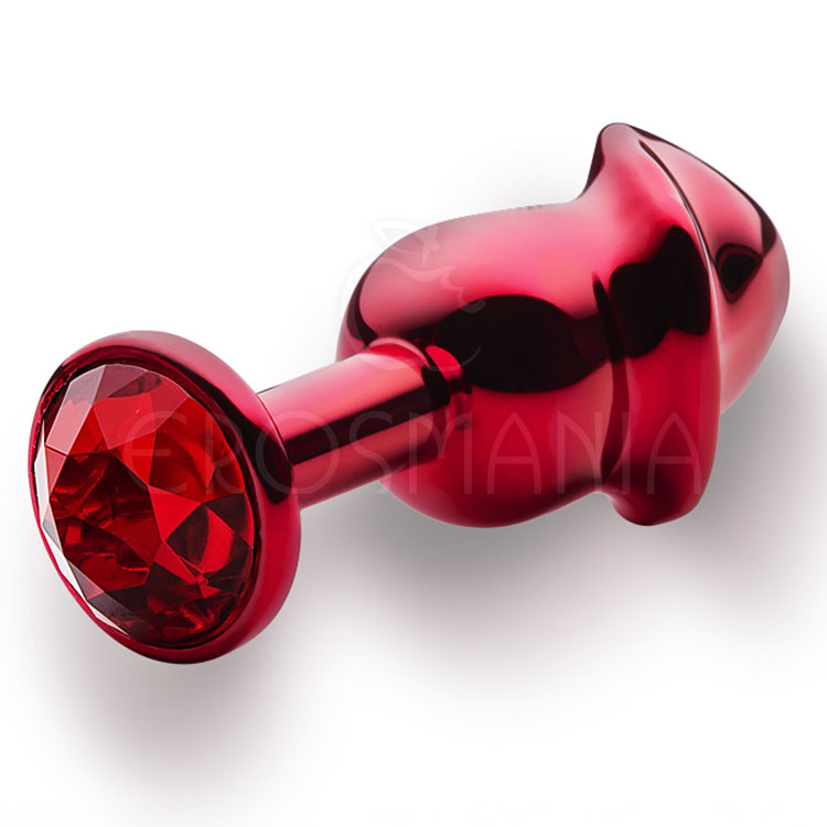 Lite Plug Anal Pênis Abs com Joia - Vermelho