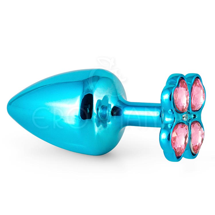 Plug Anal M com Base Trevo - Azul