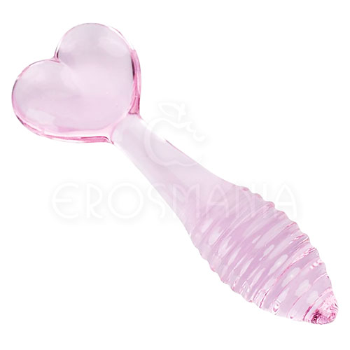 Plug Heart II Pink - Plug anal de Vidro - 13 cm