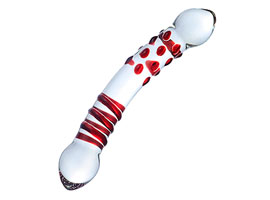 Plug Anal Vidro Transparente com Vermelho Plug Anal Vidro Transparente com Vermelho