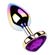 Plug de Metal Colorido com Joia Coração - Roxo (Imagem 2 de 2)