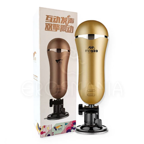 Masturbador Masculino Lanterna- Vibrador e Ventosa