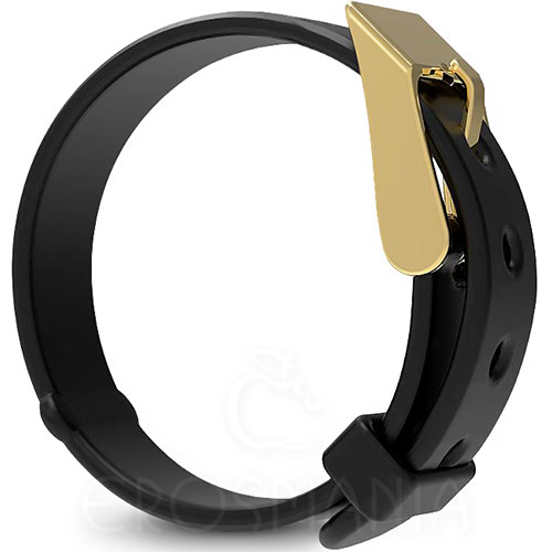 Choker - Anel Peniano Silicone - Fivela Dourado