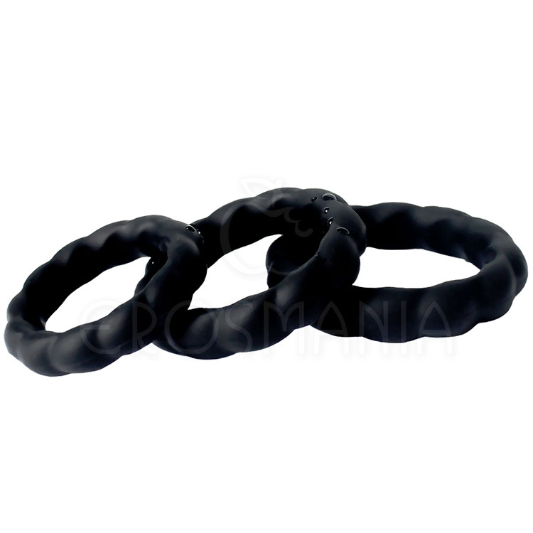 Soft 3 rings - Kit anéis pênis e escroto