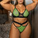 Conjunto em Arrastão Verde Neon - GG (Imagem 1 de 2)