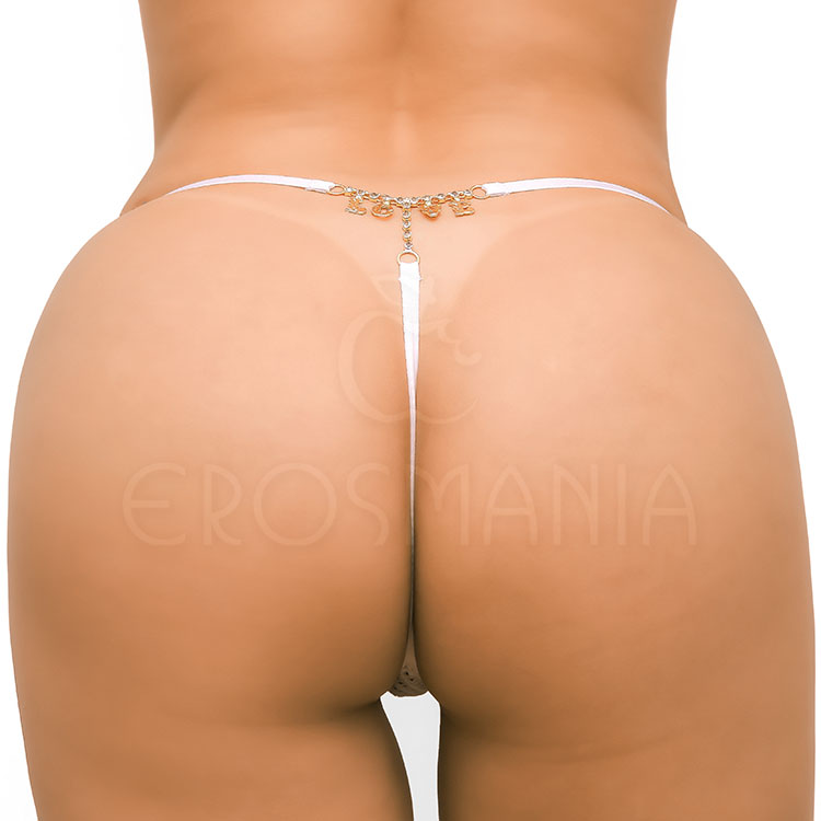 Calcinha Fio Dental em Strass "Love"