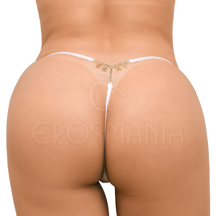 Calcinha Fio Dental em Strass "Sexy"