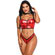Conjunto Erótico Vinil com Zíper - Vermelho (Imagem 1 de 2)