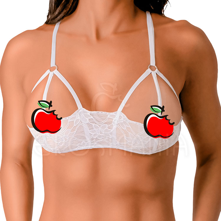 Sutiã Meiota Aberto em Renda e Strappy