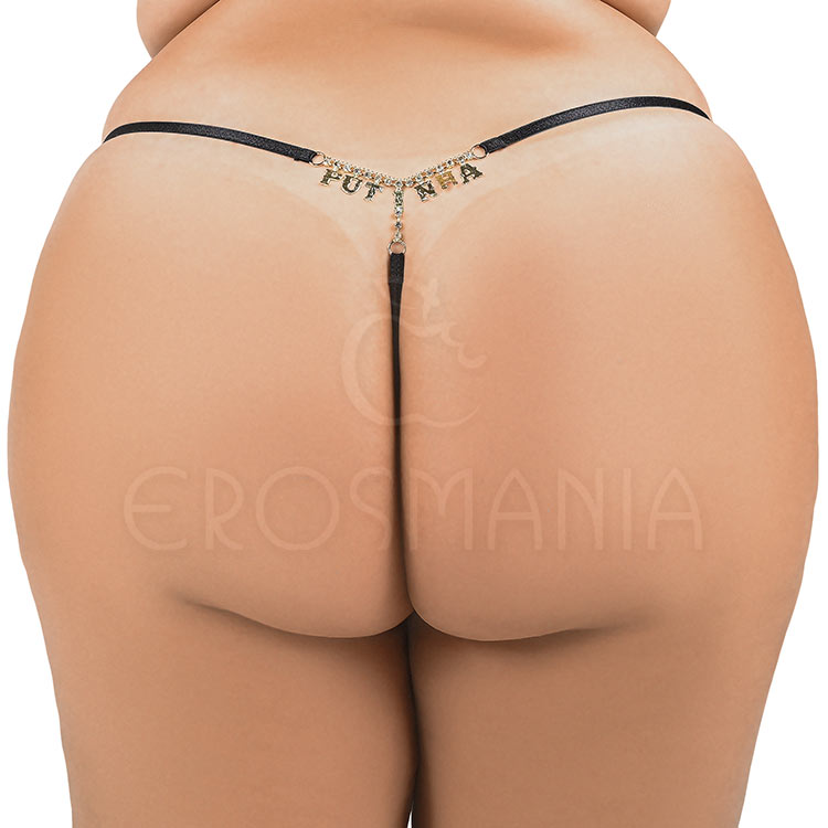 Calcinha Plus Size em Strass "Putinha"