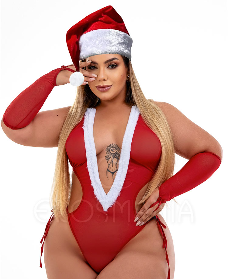 Fantasia Erótica Mamãe Noel Tally Plus Size