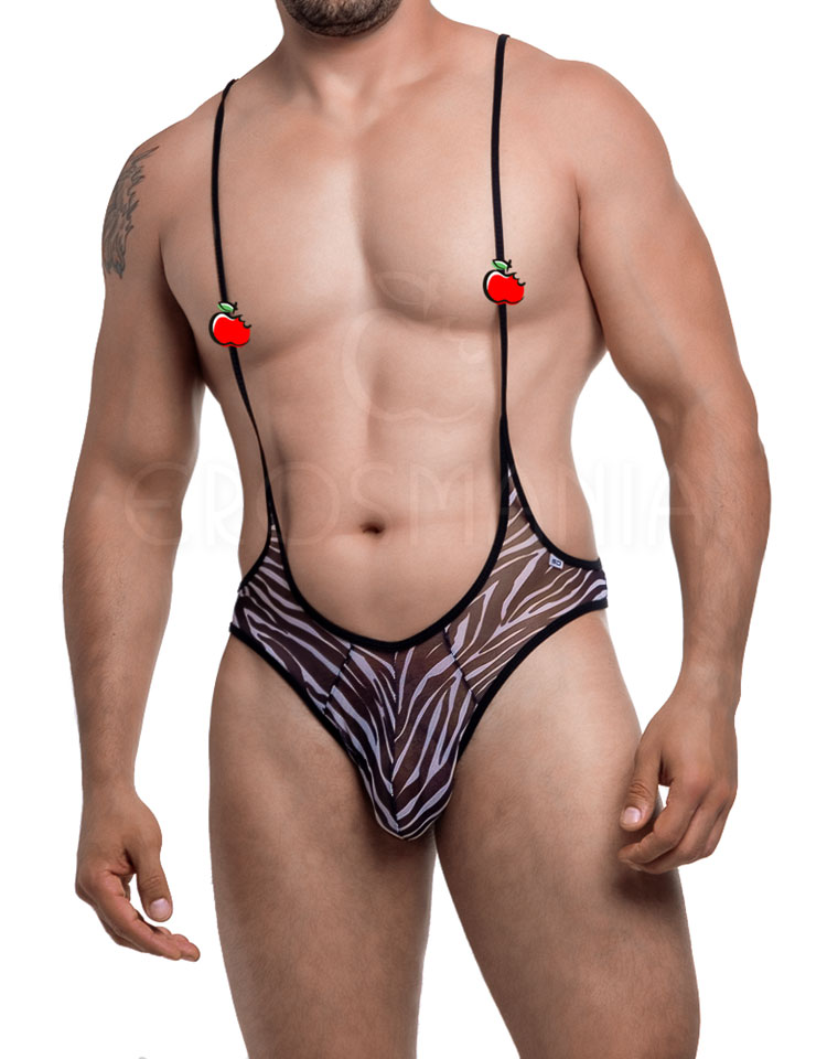 Body Erótico Tule Zebra