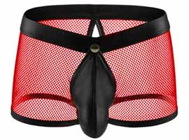 Cueca Boxer Janela - Stripper - Vermelha