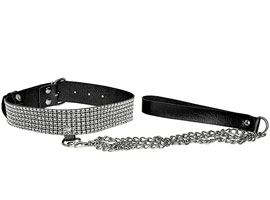 Choker Strass com Guia - Preta Choker Strass com Guia - Preta