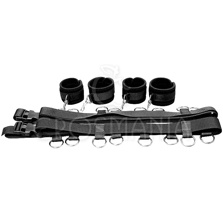 Kit Bondage Black - algemas e tornozeleiras