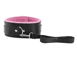 Coleira Bondage em Couro com Guia - Peluciada