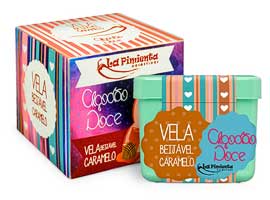 Vela Algodão Doce Beijável Caramelo - 50g