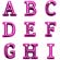 Letra Abs Strass Personalização Rosa Hard (Imagem 1 de 3)