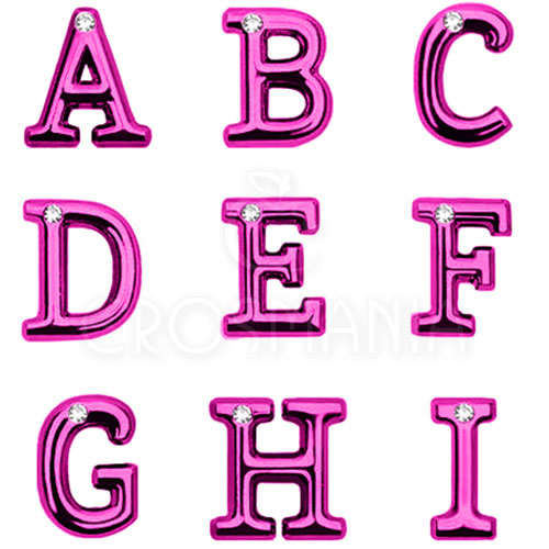 Letra Abs Strass Personalização Rosa Hard